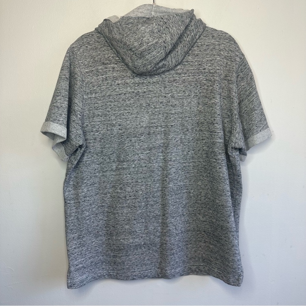 Under Armour Project Rock Short Sleeve Hoodie Gray Brahma Bull Logo Mens L Large - Picture 2 of 9